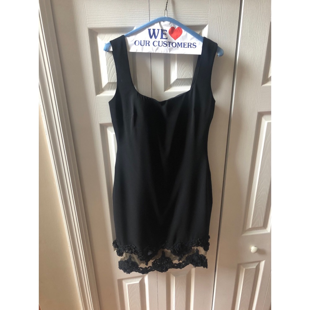 Tarik Ediz Mid Length Black Dress